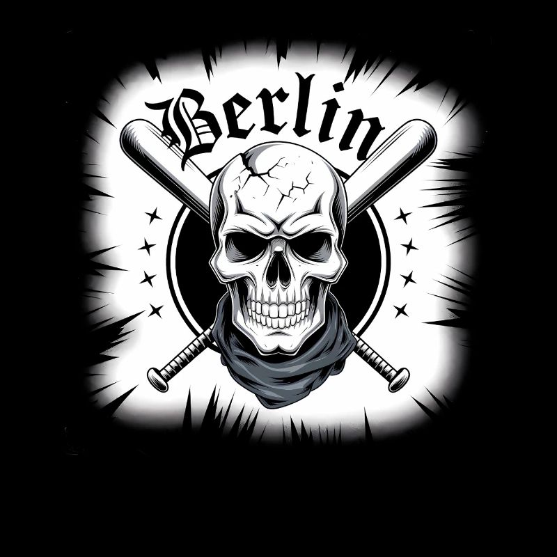 Conception d’épées croisées crâne de Berlin