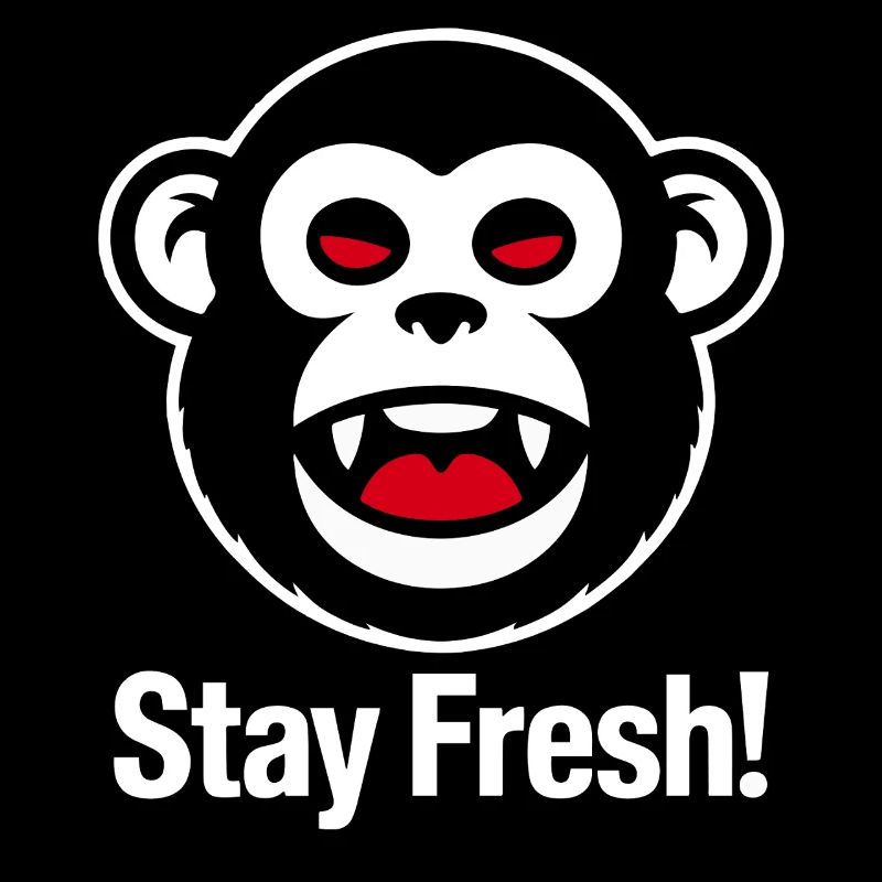 Cartoon Monkey Stay Fresh
