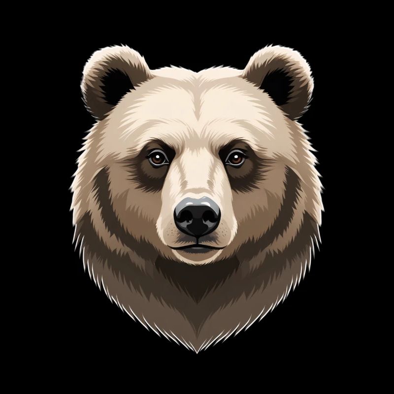 Waldbär Kopf Illustration