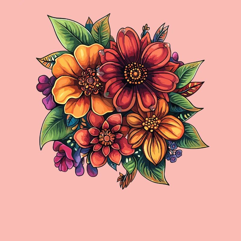 Colourful floral composition