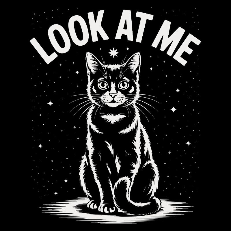 Regarde-moi - Ciel étoilé de chat