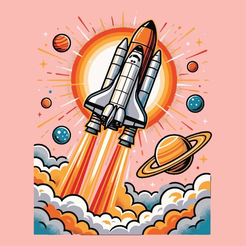 Explosion de fusée dans l’espace