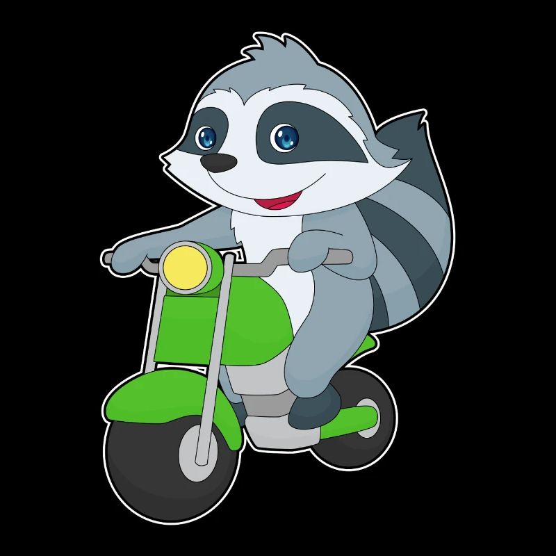 Waschbär Motorroller
