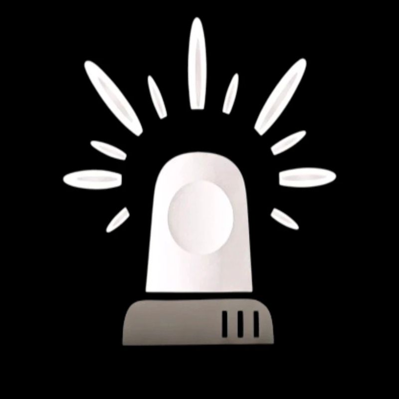 White Siren Warning Light