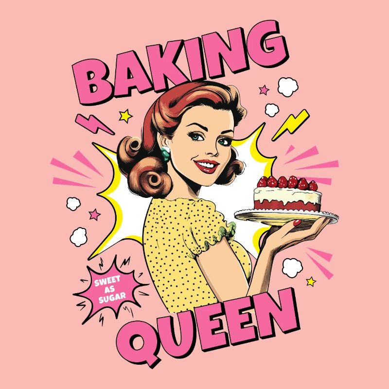 Cuisson Gâteau Cuisson Reine Cuisson Fée Boulanger Pop Art