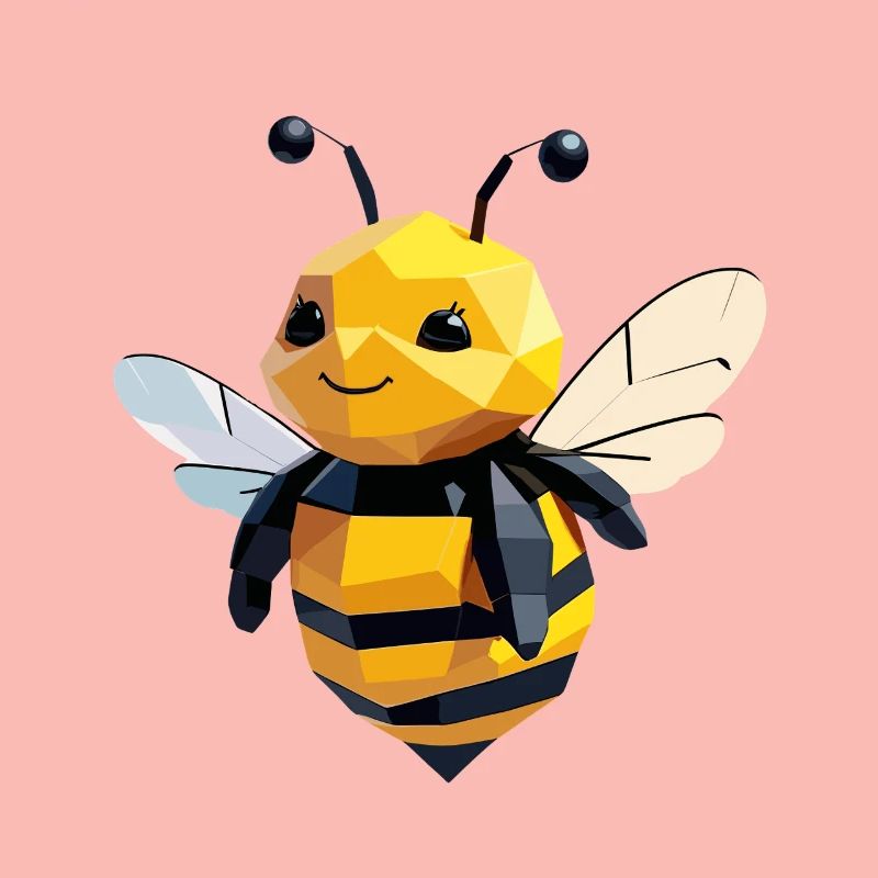 Mignon design polygone bourdon