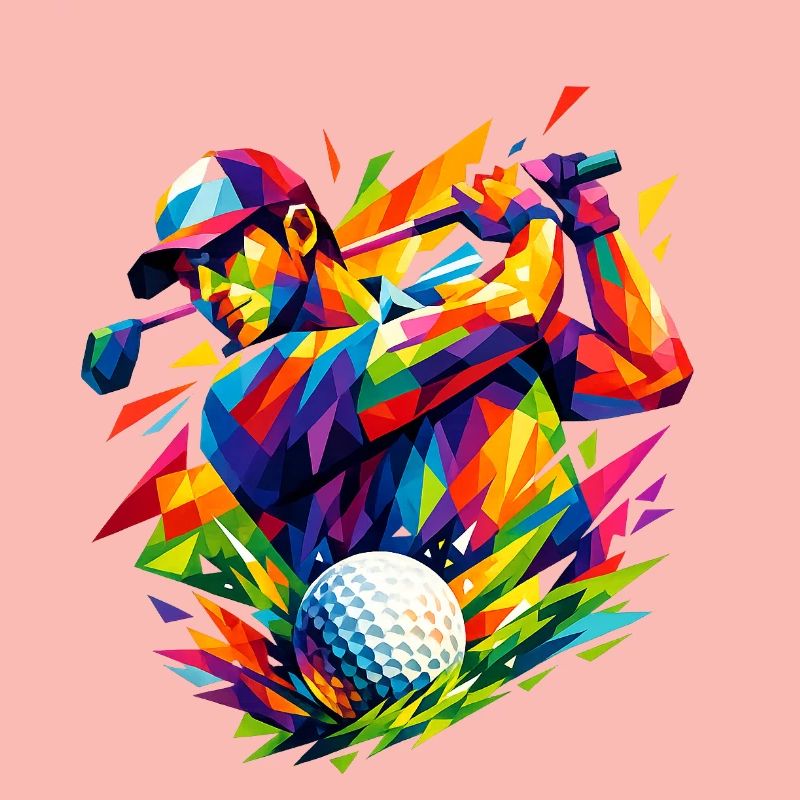 Explosion de couleurs dans les coups de golf