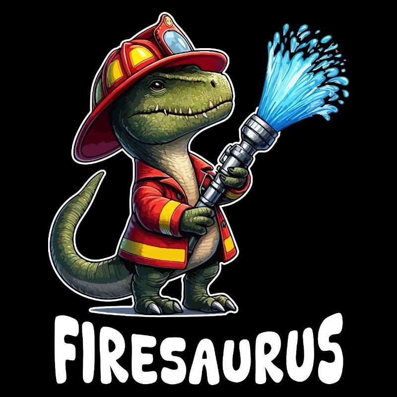 Firesaurus Feuerwehrmann Maskottchen