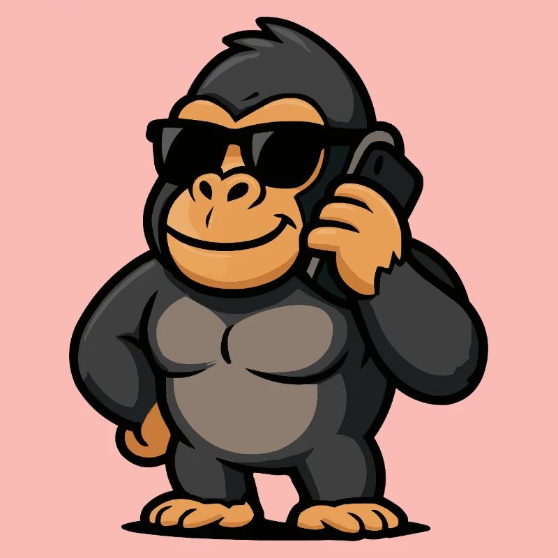 Gorilla Cell Phone Comic