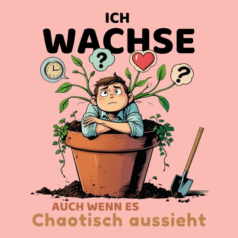 Plante réfléchie avec des bulles de pensée
