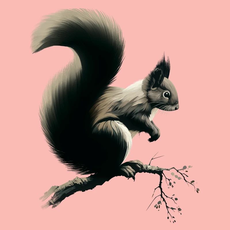 Eichhörnchen auf Ast