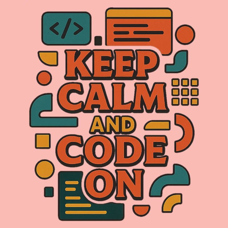 Keep Calm and Code On – Lustiges Coder Shirt
