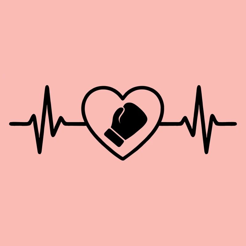 Coeur de boxe sur le ring