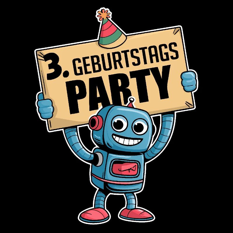 J’ai trois ans et j’ai trois ans d’existence d’un robot.