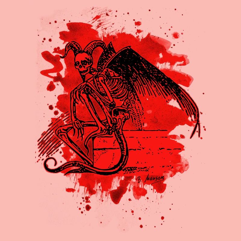 Sitting Demon – bleached red