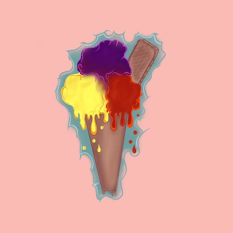 Regenbogen Eis 