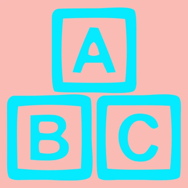 Neon ABC Block Pattern