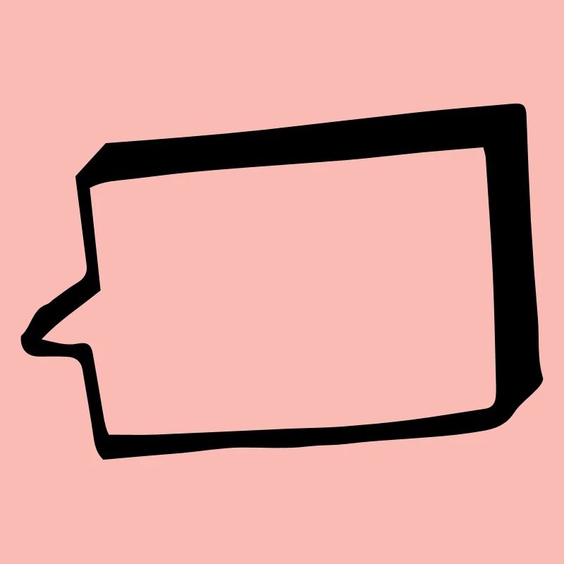 Sprechblase, 3D, groß, dicker Rand