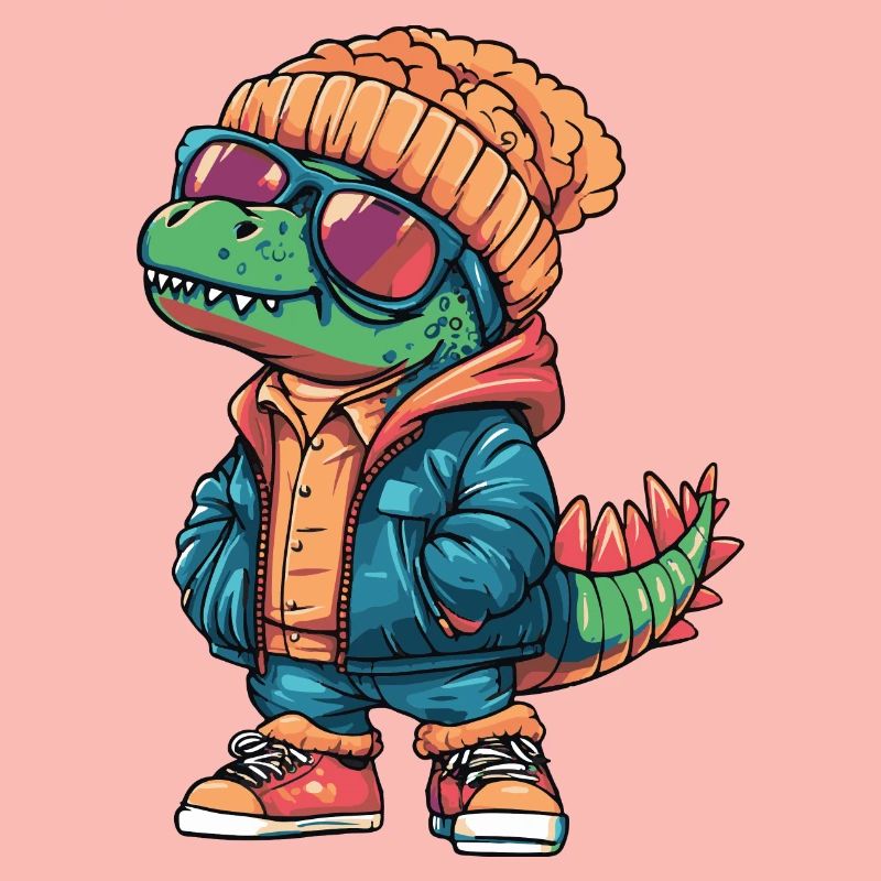 Dinosaurier stegosaurus Winter Comic