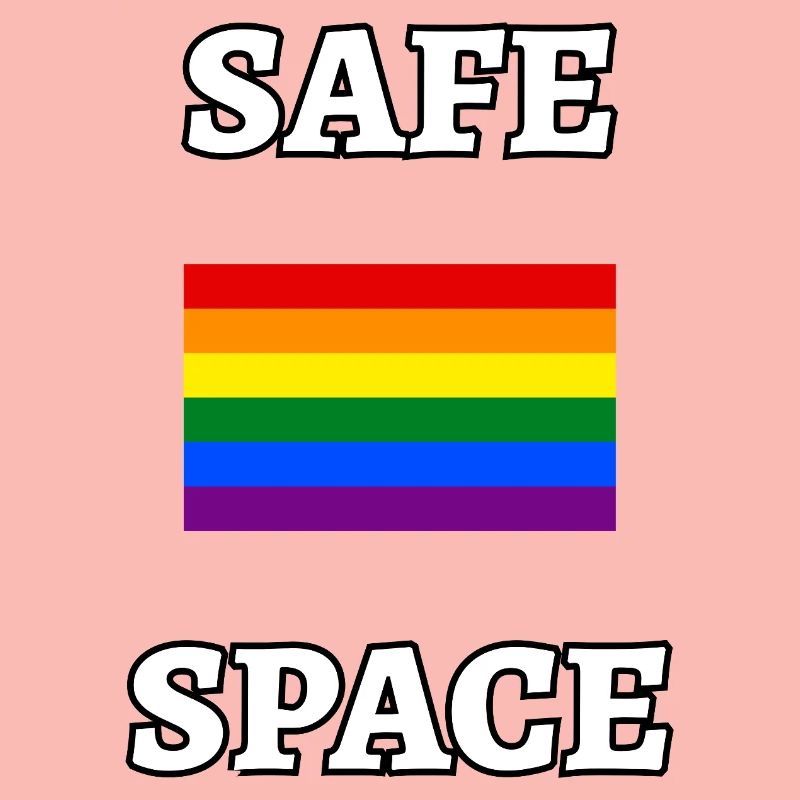 SAFE SPACE LGBT Drapeau arc-en-ciel