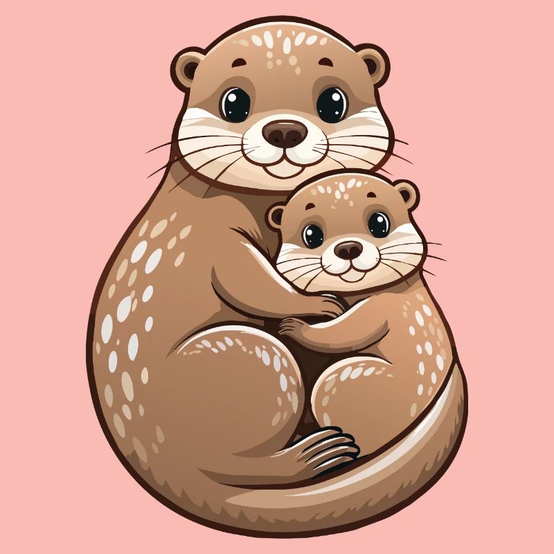 Mutterotter mit Jungtier