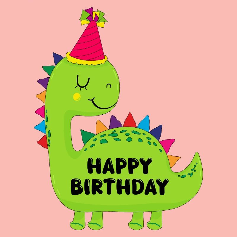 Geburtstag und ein dinosaurier