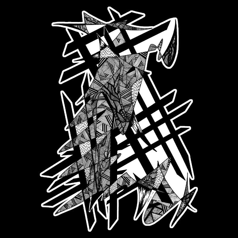 Design abstrait noir et blanc n°5 