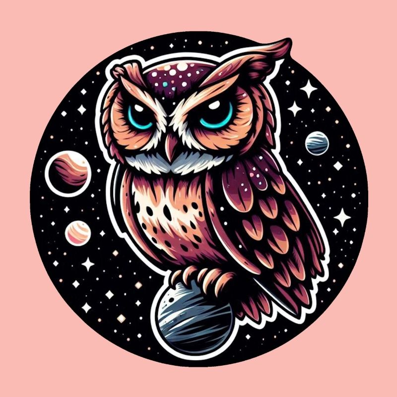 Kosmische Eule Illustration