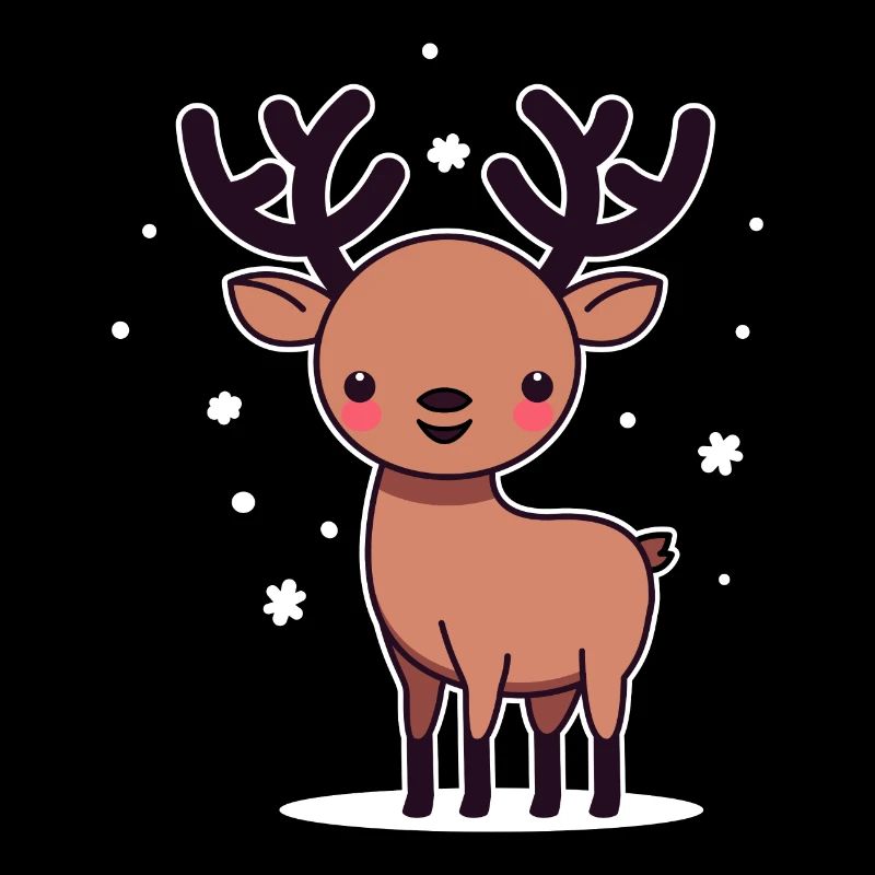 winterlicher Hirsch