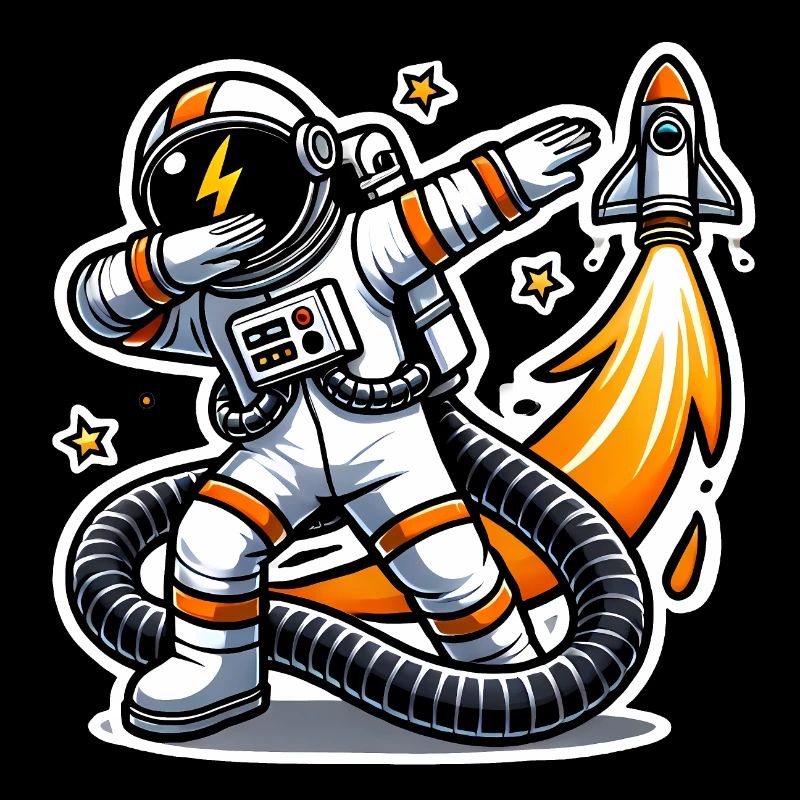 Drôle Dabbing astronaute conception spatiale