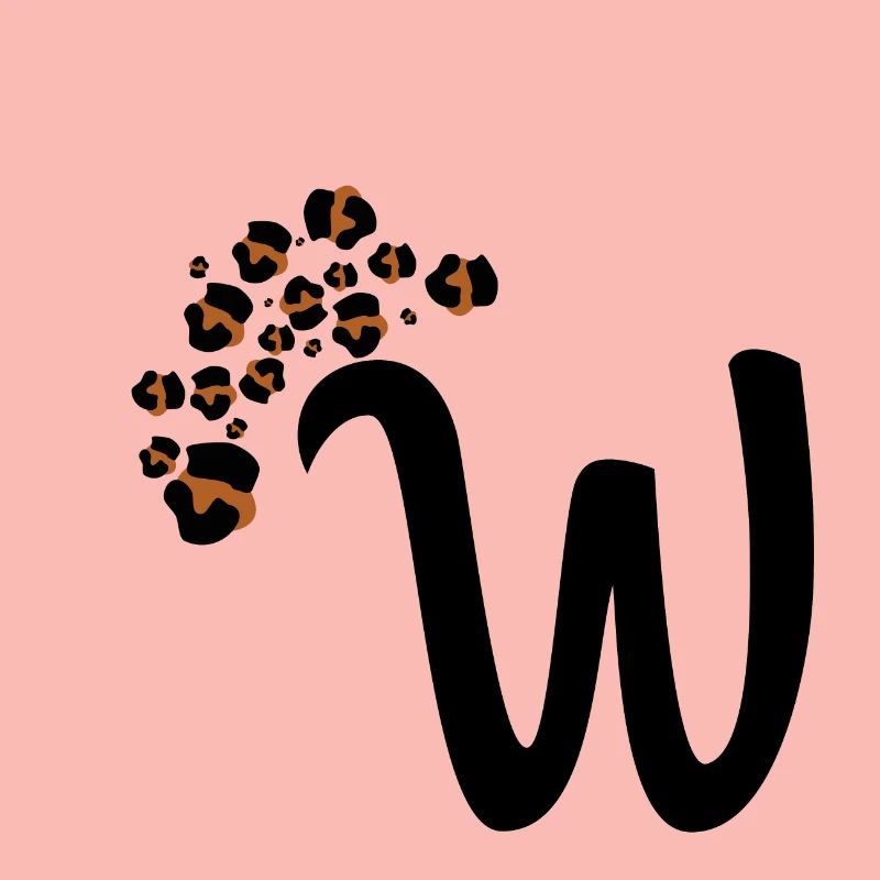 Letter w leopard patterns