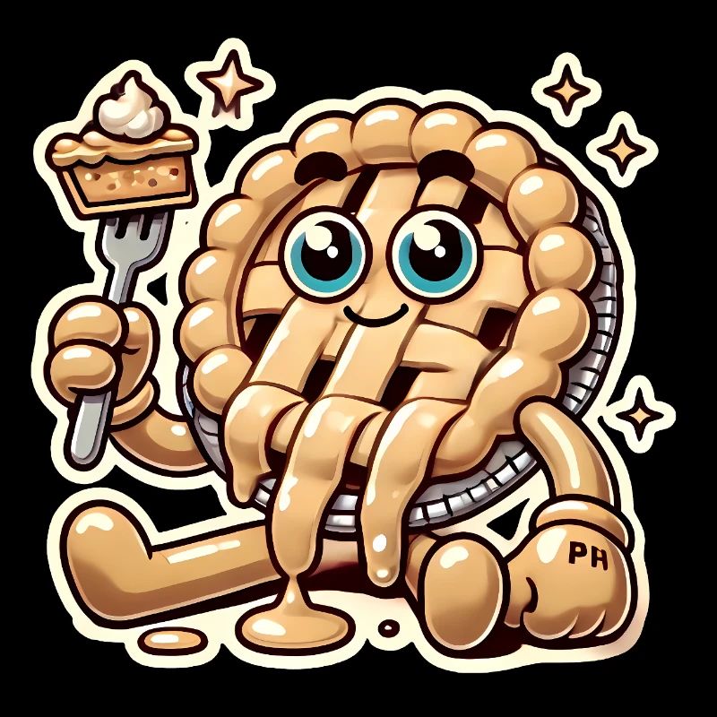 Drôle Existential Pie Cartoon Design