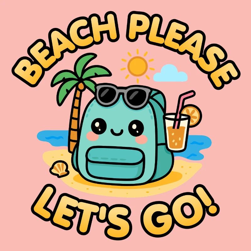 Beach Please, Let’s Go! Kawaii Summer Backpack