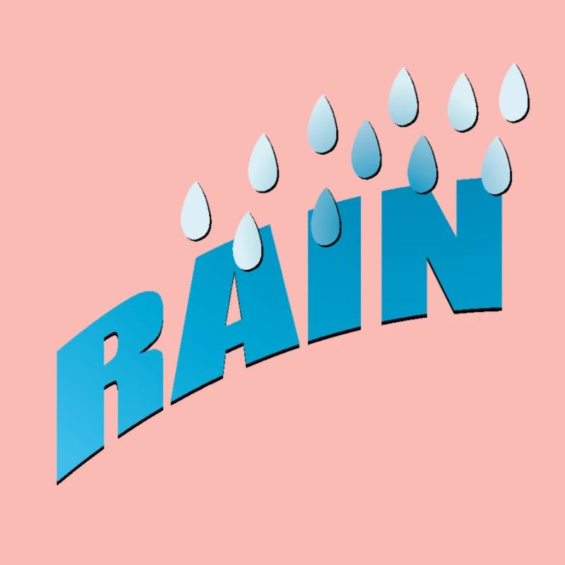 Rain Rain Raindrops Blue gradient