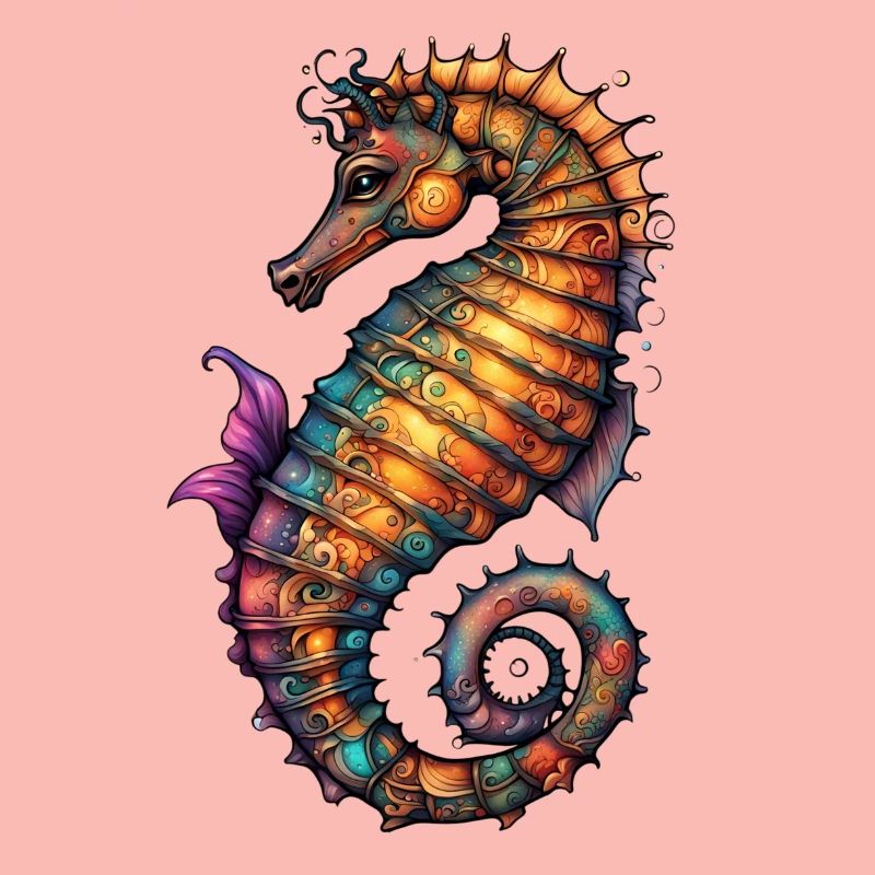 Ornamentseepferdchen Farbmeer