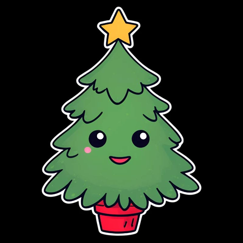 Cuddly Christmas tree with star