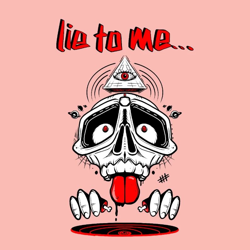 Mysterious skull with triangle