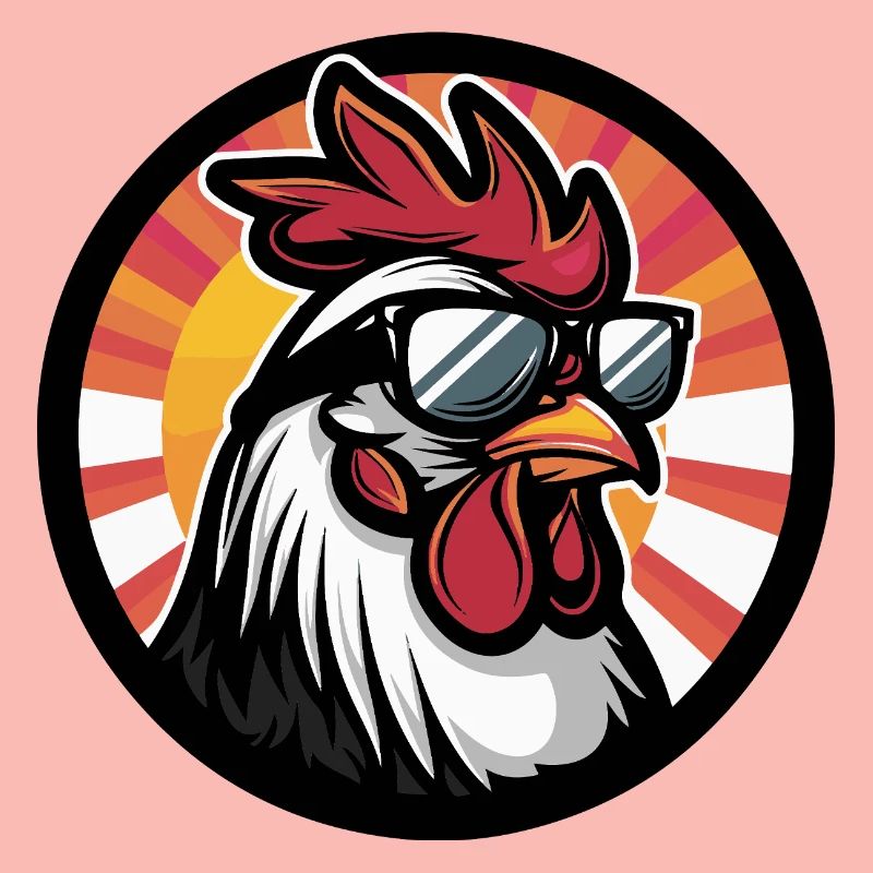 Rooster Comic Cool Summer