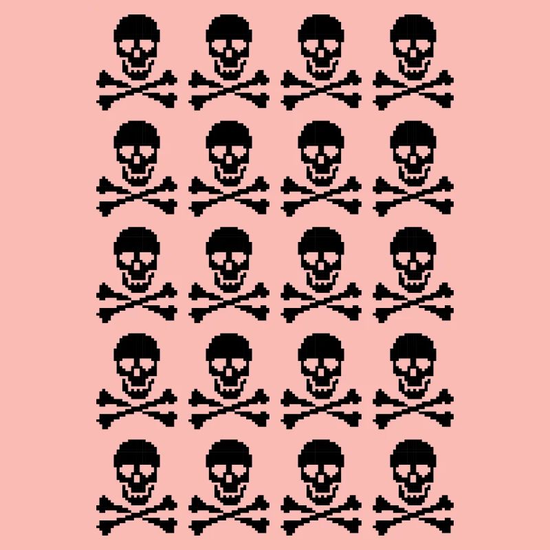 pixelated skulls pattern