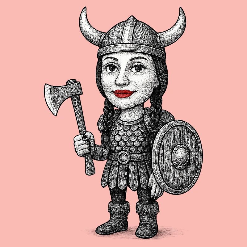 Wikinger-Rotlippen-Krieger