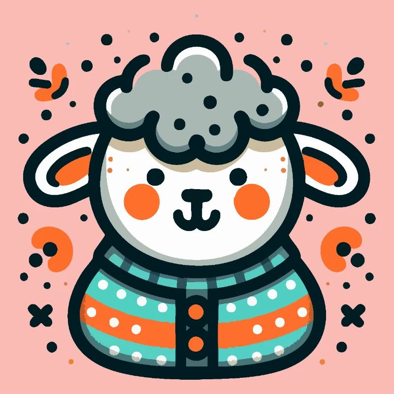 Süßes Schaf im Pullover