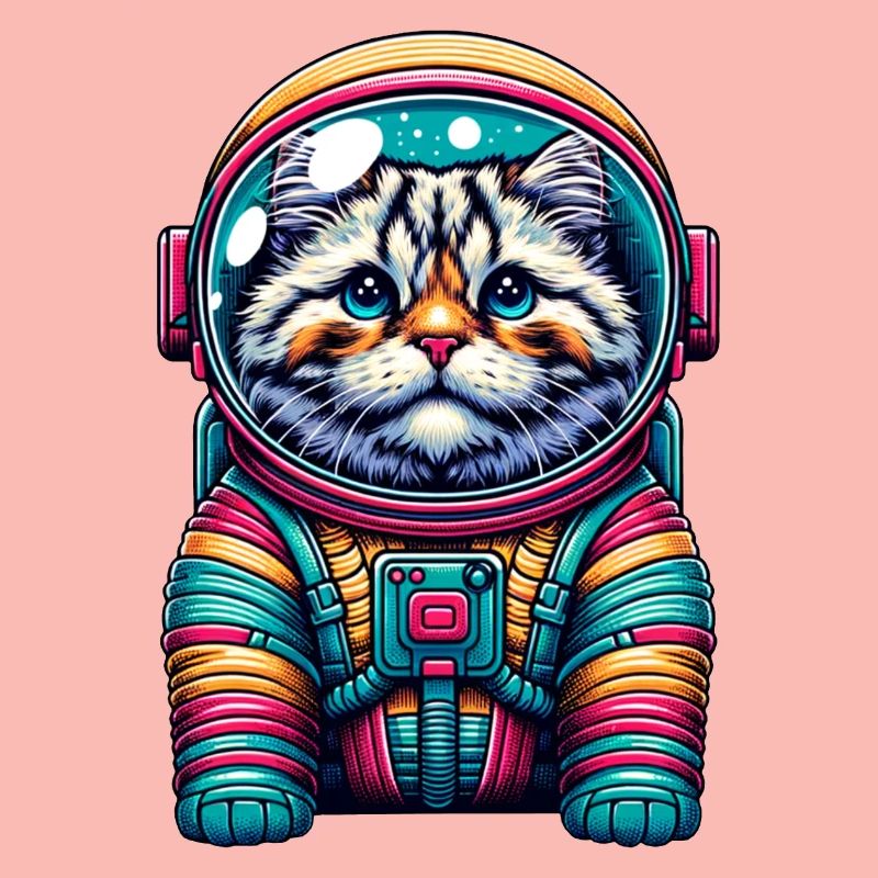 Petit chat mignon comme astronaute astronaute