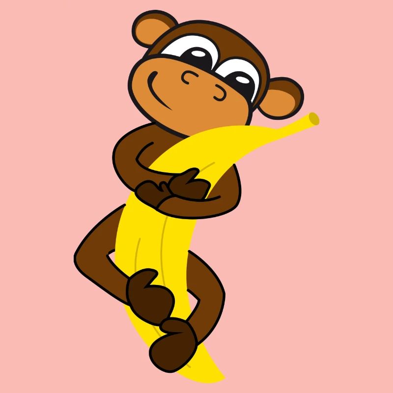 Monkey with banana