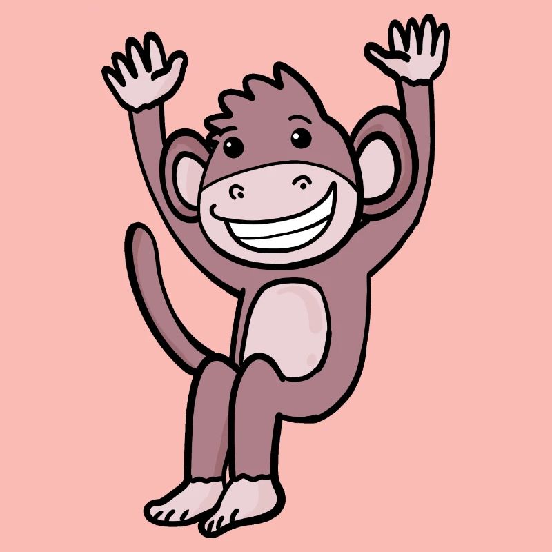 Cute laughing monkey