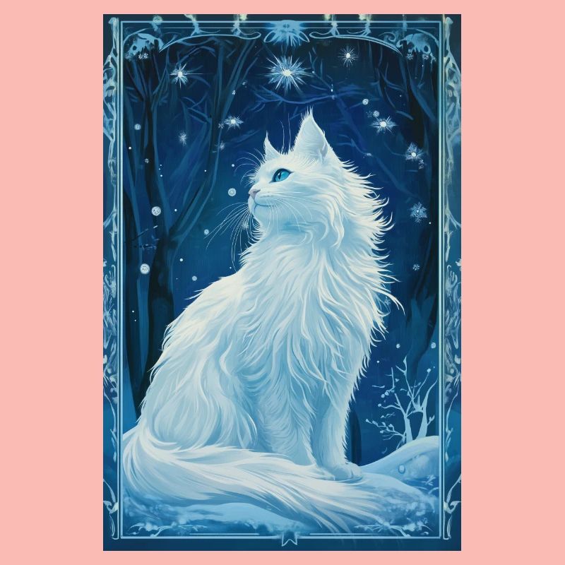 Cloudtail Cloud Tail Mucha Chat blanc des années 1920