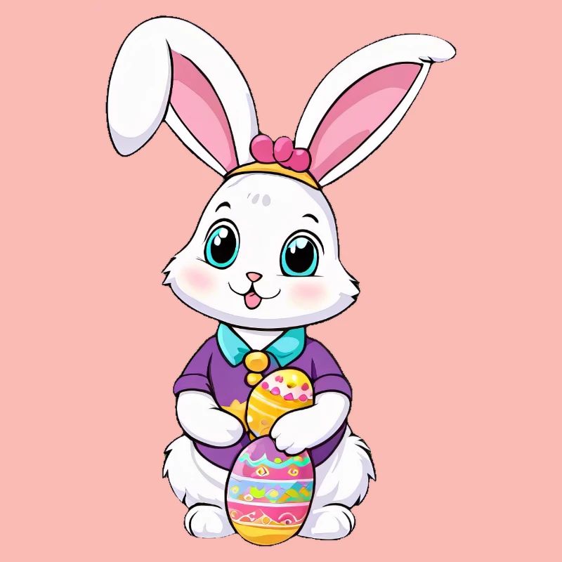 Easter bunny with Easter eggs