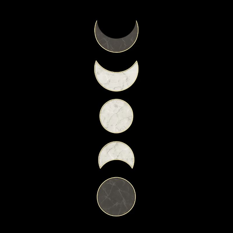 Moon Phases Marble Pattern