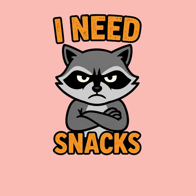 Grummelnder Waschbär I need Snacks