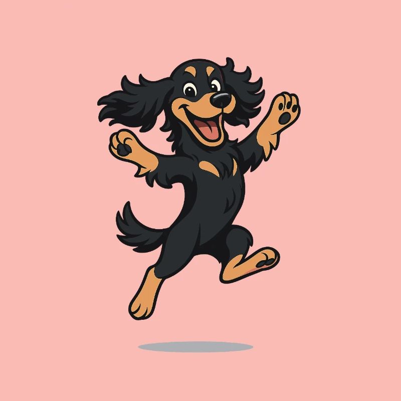 Bouncing Cartoon Cocker Spaniel
