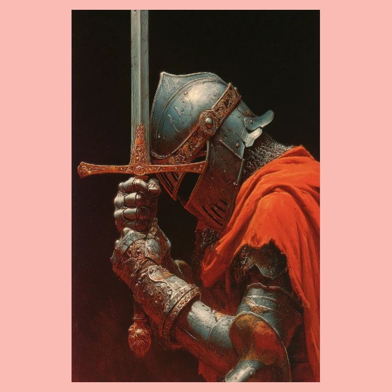 Chevalier médiéval avec épée